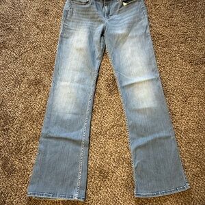 Hollister Light Wash Boot Cut Jeans Advanced Stretch 15R Curvy